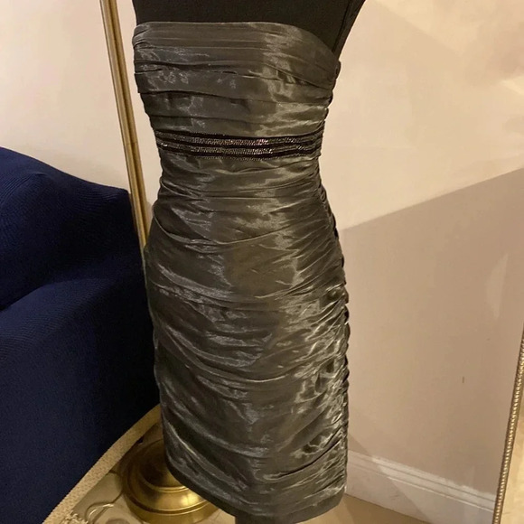 Carmen Marc Volvo metallic strapless dress size 4 - Picture 3 of 6